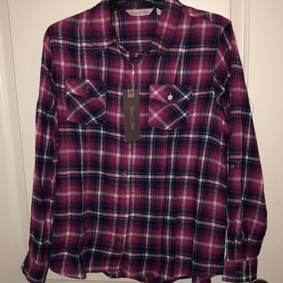 River and Rose Button-Down Flannel - Picture 1 of 1